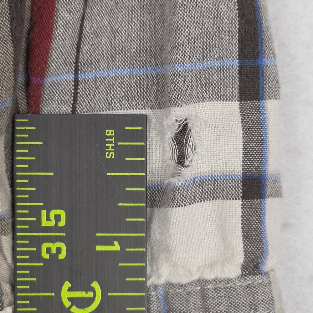 Wrangler‎ Men's Plaid Shirt M Brown Red Button Down 100% Cotton Western Thin - Picture 12 of 16